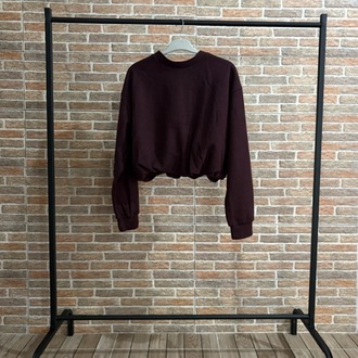 Mürdüm Crop Sweatshirt