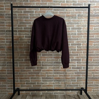 Mürdüm Crop Sweatshirt