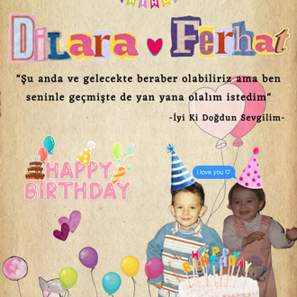 Doğum Günü Tablosu ( DİJİTAL ÜRÜN) 