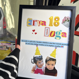 Kişiye Özel Çocukluk Tablosu Model 6