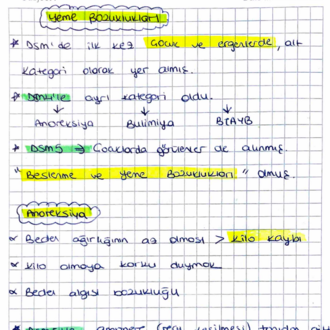 Psiko Patoloji Final Notları