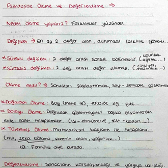 Ölçme değerlendirme vize notları