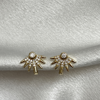 Gold Yelpaze Model VIP Küpe