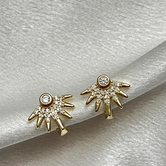 Gold Yelpaze Model VIP Küpe