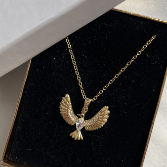 Gold Anka Kuşu Model Çelik Kolye (45 cm)