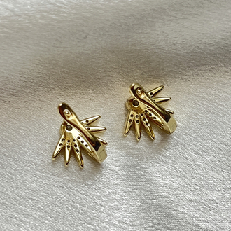 Gold Yelpaze Model VIP Küpe