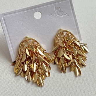 Gold Sallantılı Model Çelik Küpe