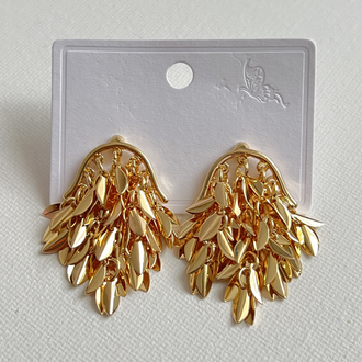 Gold Sallantılı Model Çelik Küpe