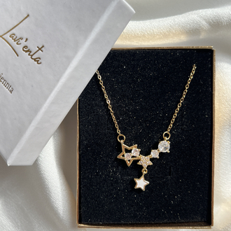 Gold Yıldız Model Çelik Kolye (45 cm)