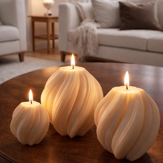 Spiral mum 3 ' lü set (Büyük- orta - küçük)