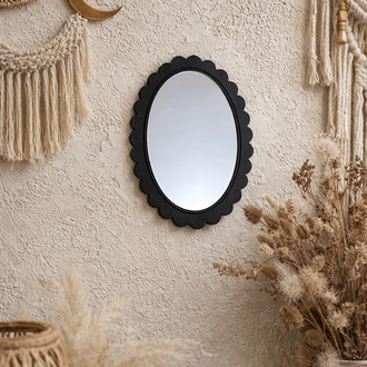 Bohem Tarz Siyah Pleksi Ayna | 30 cm | 3 mm MDF