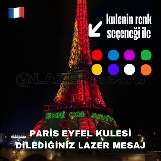 PARİS EYFELDE DİLEDİĞİNİZ YAZI MONTAJ VİDEO