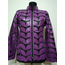 Purple Women Leather Leaf Jacket [Design 01]