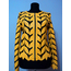 Round Neck Yellow Leather Leaf Womens Jacket [Design 11]
