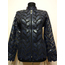 Plus Size Navy Blue Womens Leather Leaf Jacket [Design 04]