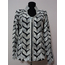V Neck White Snake Pattern Leather Womens Leaf Jacket [Design 08]