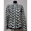 White Snake Pattern Leather Leaf Jacket for Women [Design 04]