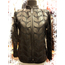 Black Women Leather Leaf Jacket [Design 01]