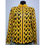 Plus Size Yellow Leather Leaf Jacket for Woman [Design 05]