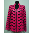 V Neck Pink Leather Leaf Woman Jacket [Design 09]