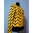 Round Neck Yellow Leather Leaf Womens Jacket [Design 11]