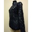 Plus Size Navy Blue Womens Leather Leaf Jacket [Design 04]