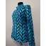 Plus Size Ice Baby Blue Leather Leaf Women Jacket [Design 04]