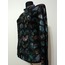 Flower Pattern Black Women Leather Leaf Jacket [Design 01]