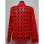 Red Leather Leaf Jacket for Woman [Design 05]