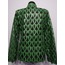 Plus Size Green Leather Leaf Jacket for Women [Design 05]