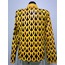 Plus Size Yellow Leather Leaf Jacket for Woman [Design 05]