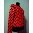 Round Neck Red Leather Leaf Womens Jacket [Design 11]