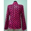 Plus Size Pink Leather Leaf Women Jacket [Design 04]