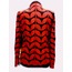 Red Women Leather Leaf Jacket [Design 01]