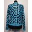 Light Blue Leather Women Leaf Jacket [Design 07]
