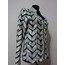 V Neck White Snake Pattern Leather Womens Leaf Jacket [Design 08]