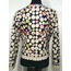 Flower Pattern Beige Leather Women Leaf Jacket [Design 07]