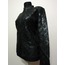Plus Size Black Women Leather Leaf Jacket [Design 06]