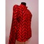 Plus Size Red Leather Leaf Women Jacket [Design 04]