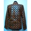 Plus Size Brown Women Leather Leaf Jacket [Design 06]