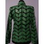 Plus Size Green Leather Leaf Jacket Woman [Design 01]
