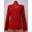 Plus Size Red Leather Leaf Women Jacket [Design 04]