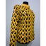 Plus Size Yellow Leather Leaf Jacket for Woman [Design 05]