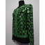 Green Leather Women Leaf Jacket [Design 07]