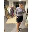 & O.S lilac tül kadin bluz