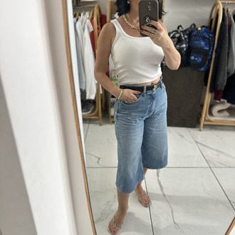 Zr dark indigo Kadin kot Bermuda sort