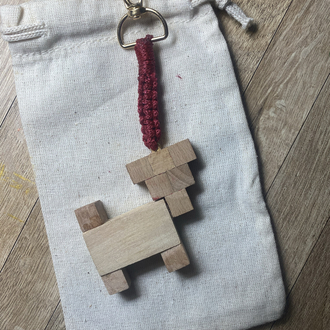 cat Wooden Keychains