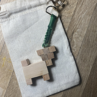 Dog Wood Keychains