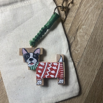Dog Wood Keychains