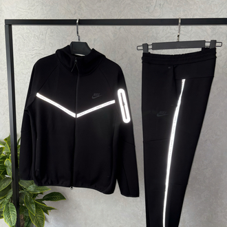 Reflektör Tech Fleece Siyah Eşofman Takımı